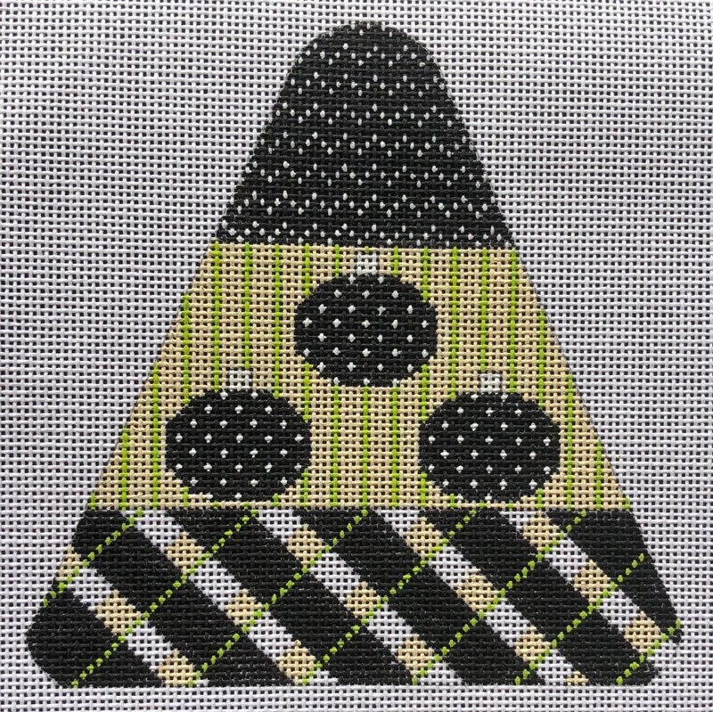 Candy Corn - Pumpkin Plaid B&W version