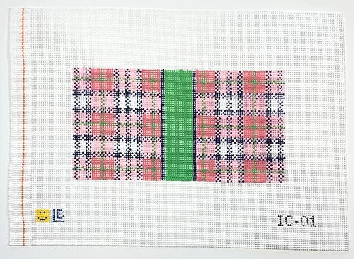 Pink Plaid, 6x3