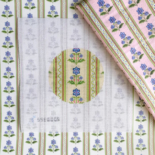 Floral Block Print Round