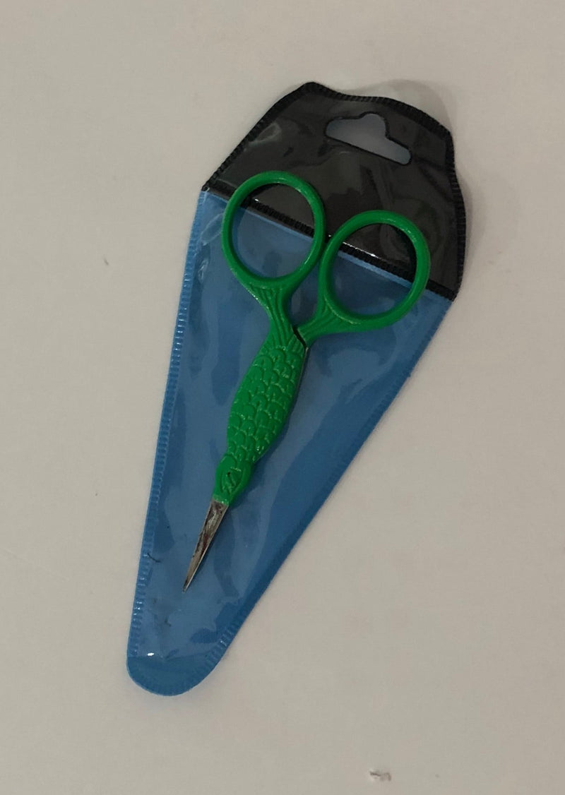 Scissors - Fish 3.5" Green