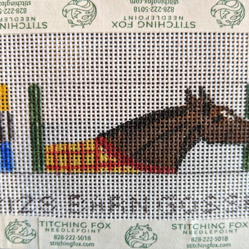 bonnie alexander barn gossip horse needlepoint belt canvas