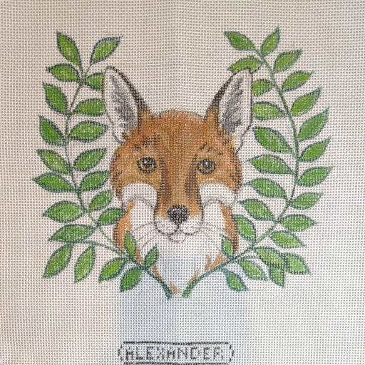 fox needlepoint canvas foxhunting theme by bonnie alexander