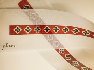 Belt - Floral & Geometric - Rust & Navy