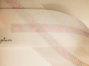 Belt - Floral & Geometric - Gray & Pink