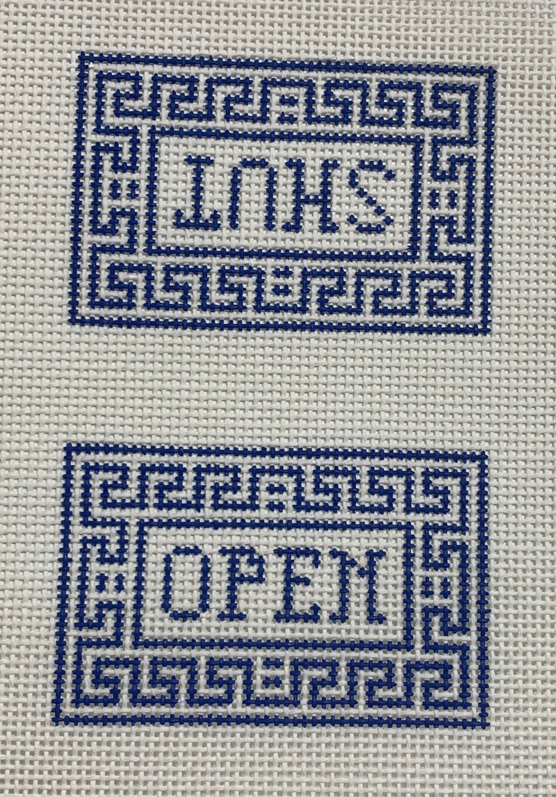 Shut/Open Greek Key Sign