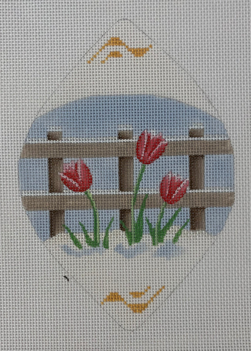 Tulips in the Snow Ornament Canvas