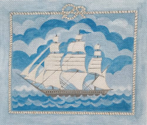 Nantucket Whaler with Rope Border