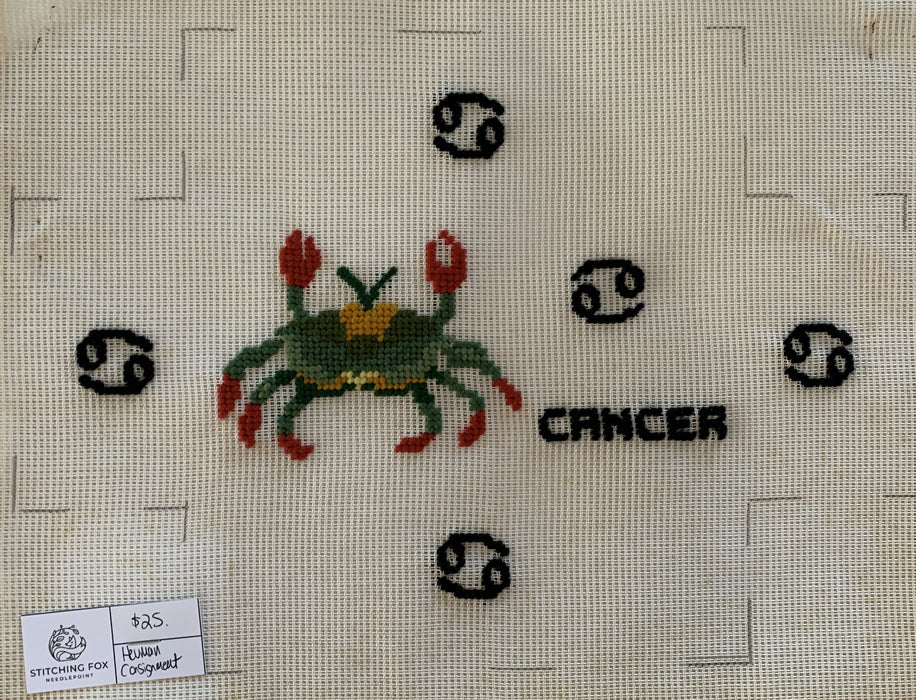Zodiac Brick Cover - Cancer (Partially Stitched)