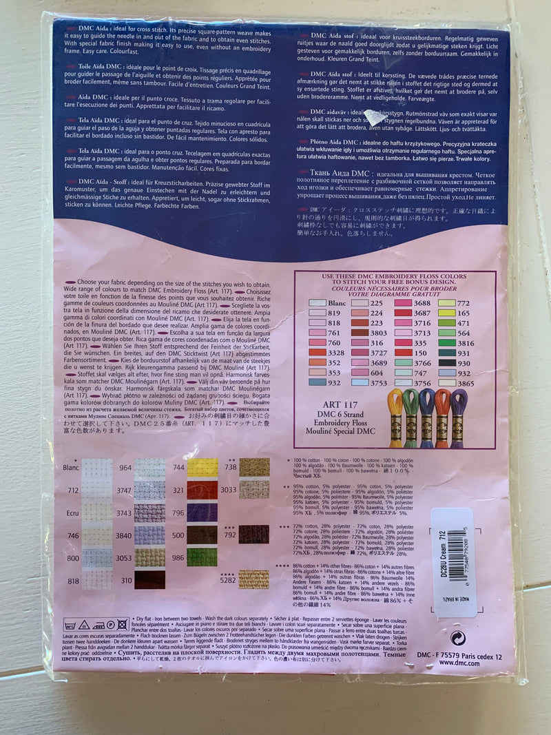 DMC Needlework Fabric w/ Design Pattern Inside