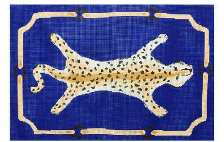 Leopard Clutch on Blue