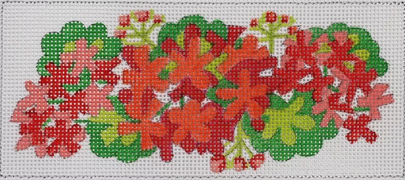 Insert – Geraniums – red & greens