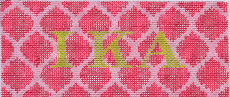 Insert – Quatrefoils – pink & watermelon w/ lime lettering