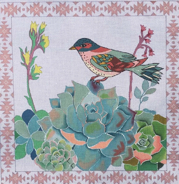 Succulent with bird