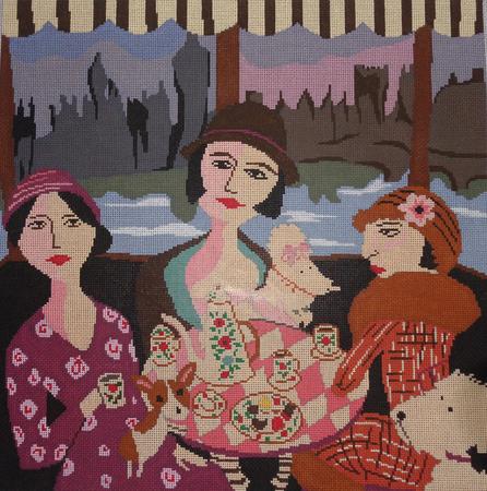 Edith. Ethel and Ezra at Tea Time on the Thames