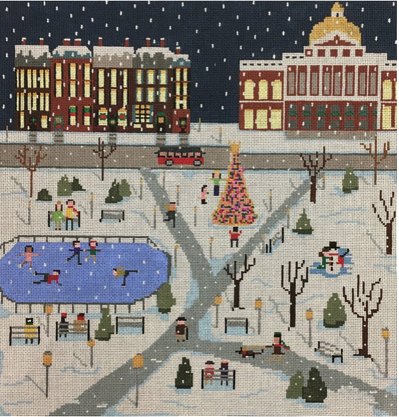 Wellesley Collection Boston Common Winter Canvas
