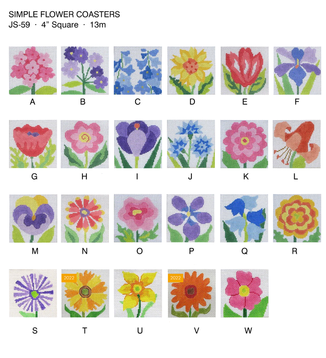Simple Flower Coasters