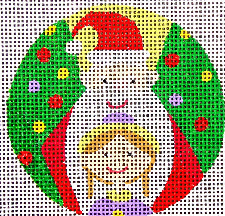 Santa and Girl Ornament