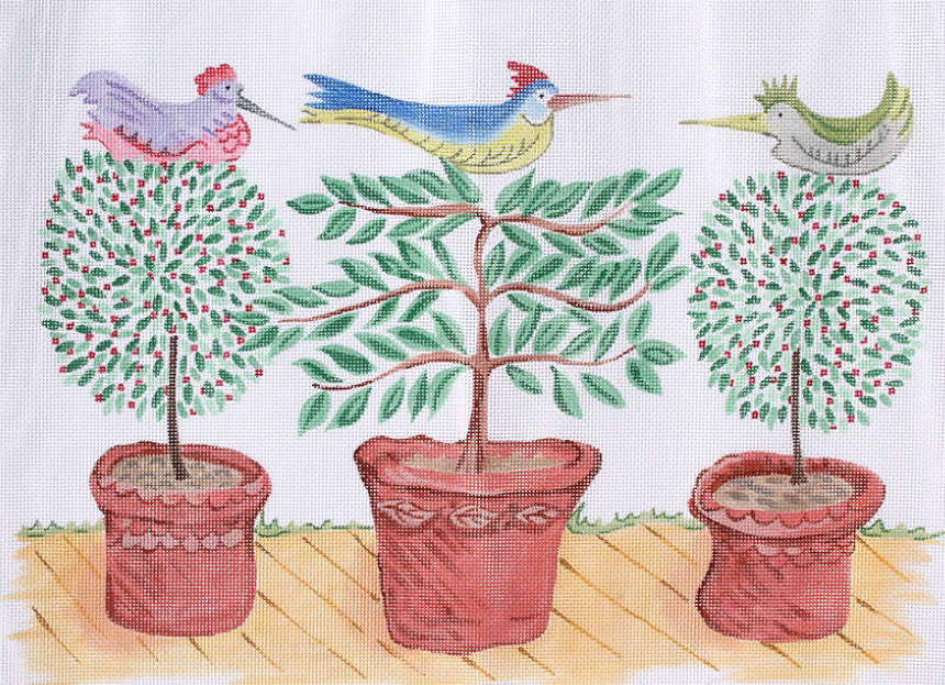 Jilly Walsh – Three Birds in Topiaries