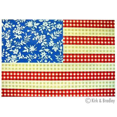 Floral Flag -  Stars and Stripes