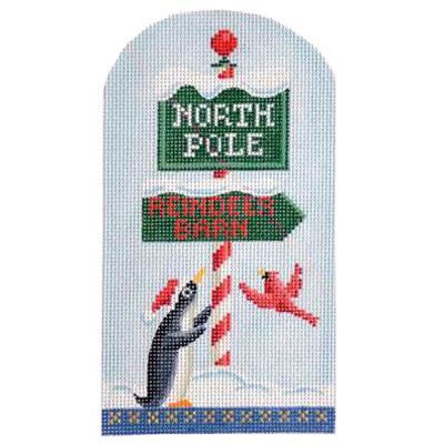 North Pole - Penguin & Sign