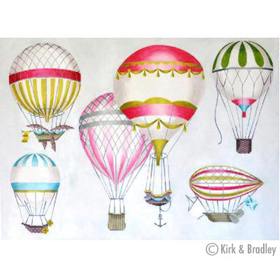 Hot Air Balloons - Multi-Pink