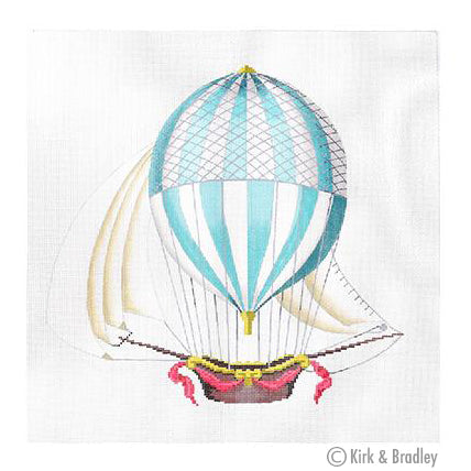 Hot Air Balloon - Large-Blue