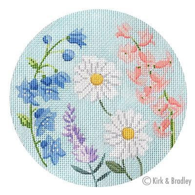 English Garden Round - Blue & Pink