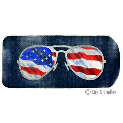 Kirk & Bradley Eyeglasses Case Flag Ray-Bans Canvas
