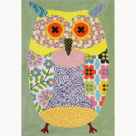 Patchwork Owl - Oscar on 10 mesh