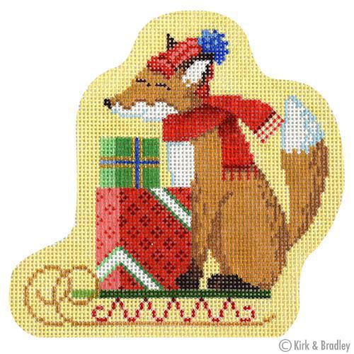 Fox w/ Toboggan on Sled