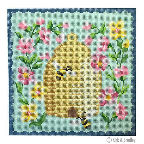 Bee Skep - Pink Flowers