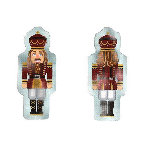 Double-Sided Nutcracker Ornament - Maroon