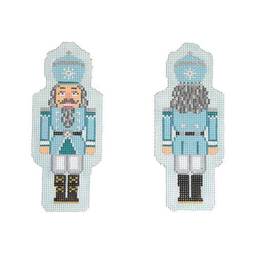 Double-Sided Nutcracker Ornament - Light Blue
