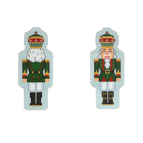 Double-sided Nutrcracker Ornament - Green