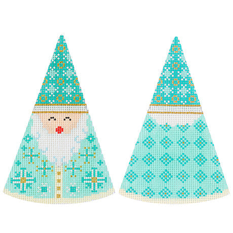 Santa Cones - Turquoise Snowflakes Hat