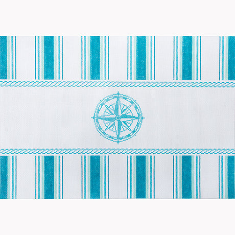 Nautical Pillow - Aqua Compass