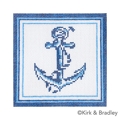 Nautical Coaster - Anchor in Blue