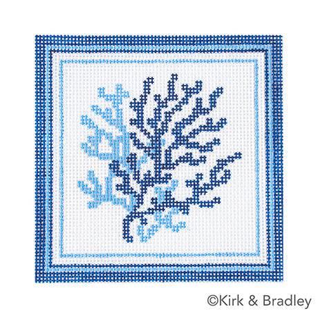 Nautical Coaster - Coral in Blue