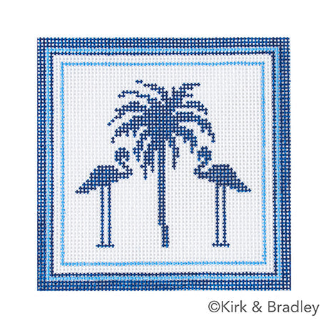 Nautical Coaster - Palm Tree in Blue