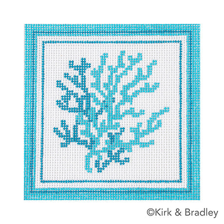 Nautical Coaster - Coral in Aqua