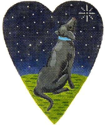 Midnight Black Labrador Heart