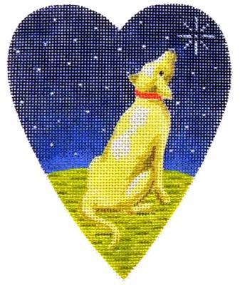 Midnight Golden Labrador Heart