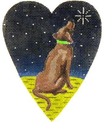 Midnight Chocolate Labrador Heart