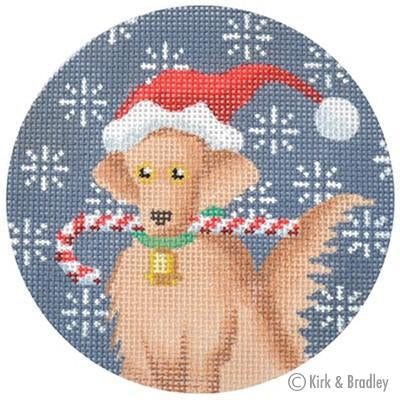 Golden Retriever Xmas Circle