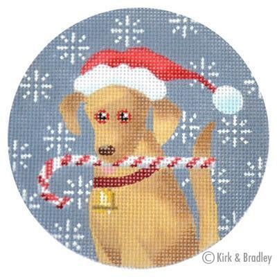 Golden Labrador Xmas Circle