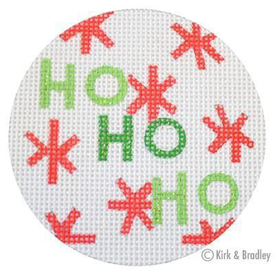Ho Ho Ho Christmas Circle White