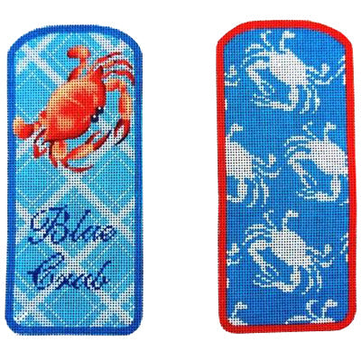 Two Blue Crabs Eyeglasses Case