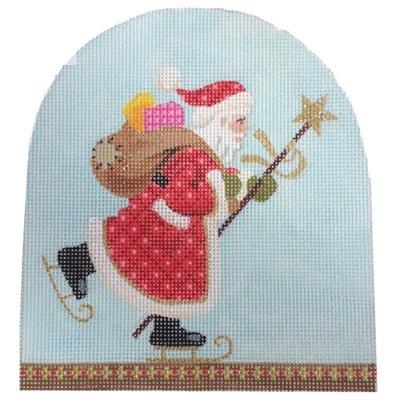 Christmas Snowdome - Skating Santa