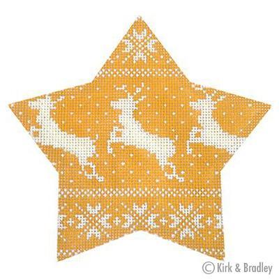 Nordic Reindeer Xmas Star Gold