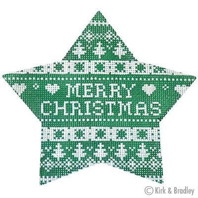 Green Nordic Star Merry Christmas